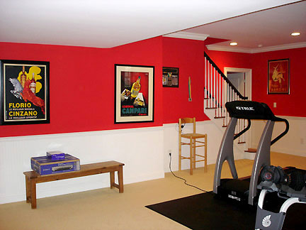 Interior basement house painting Kennesaw